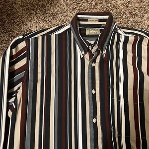 Striped button-down shirt